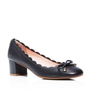 Kate Spade Yasmin Black Scalloped Block Heel